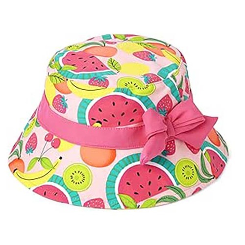Girls fruit print bucket sun - print,