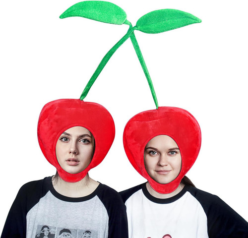 Pack funny cherry hat plush - cherry,
